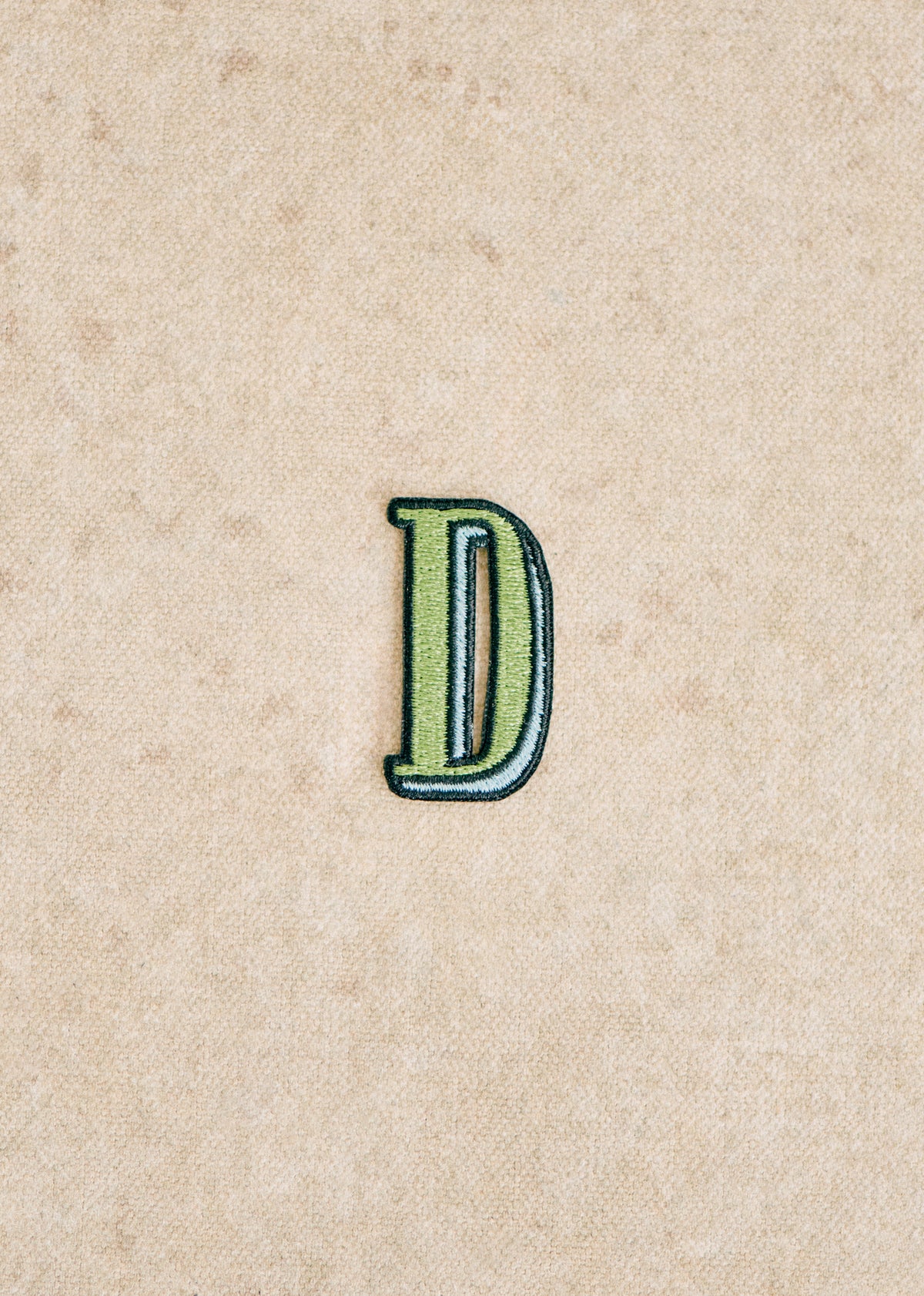 Ecusson vert / bleu - Lettre D - Vert