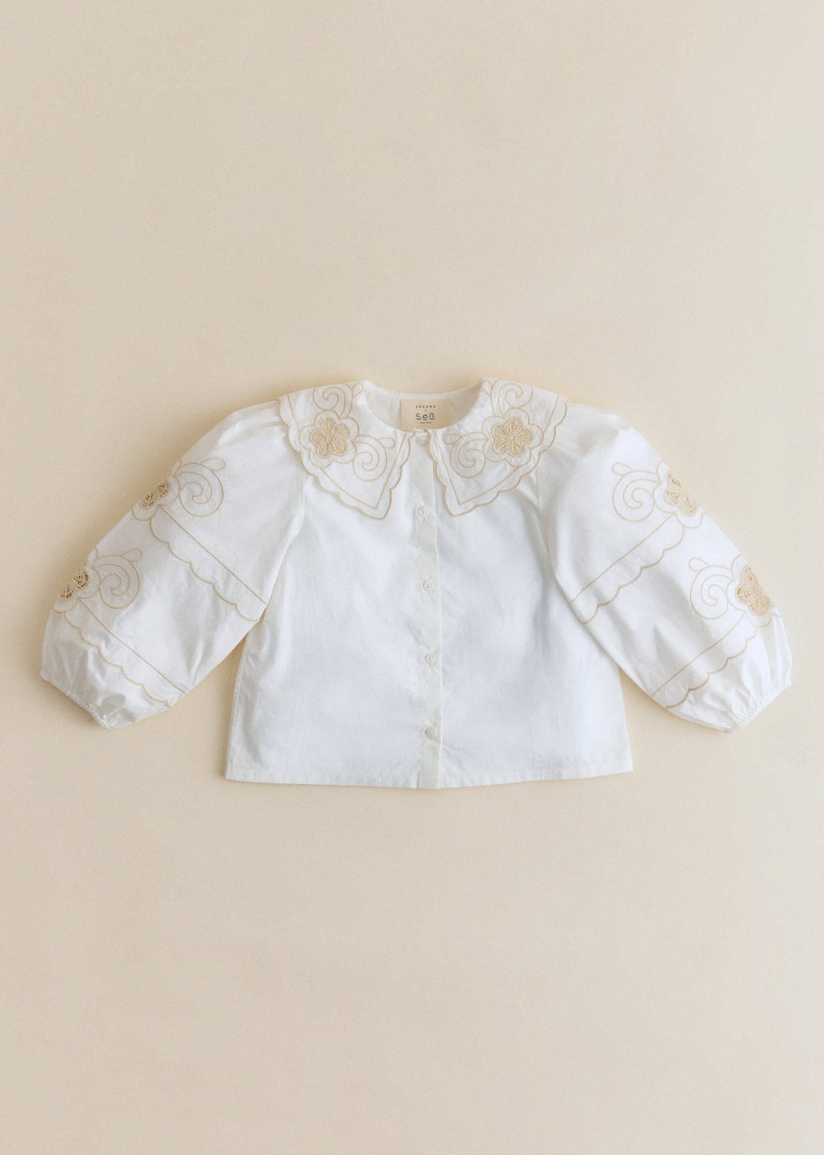 Chemise Avila - Sézane x SEA NY - Broderie Placée Ecru