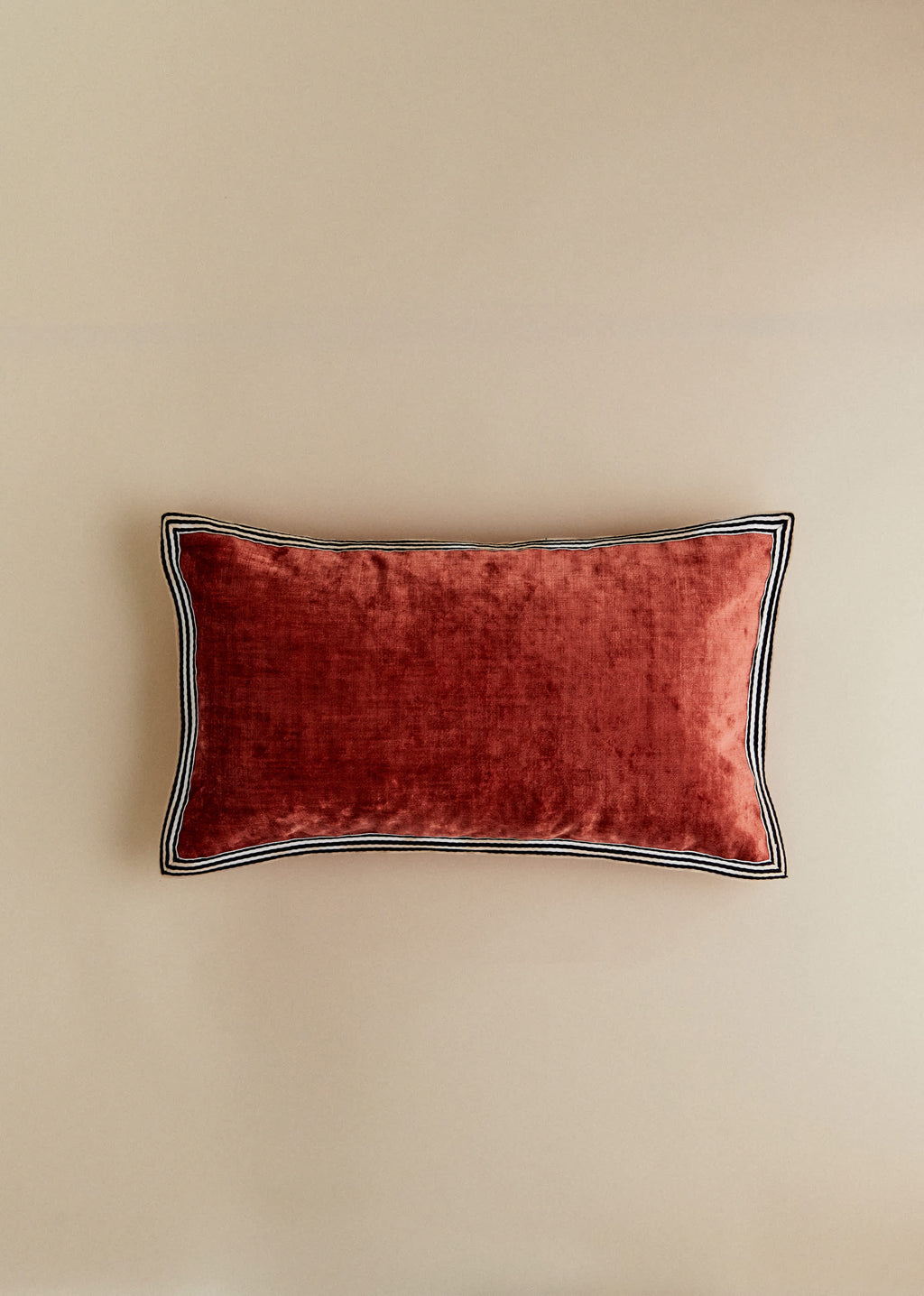 Coussin Velours Texturé - Petit modèle - Sienne