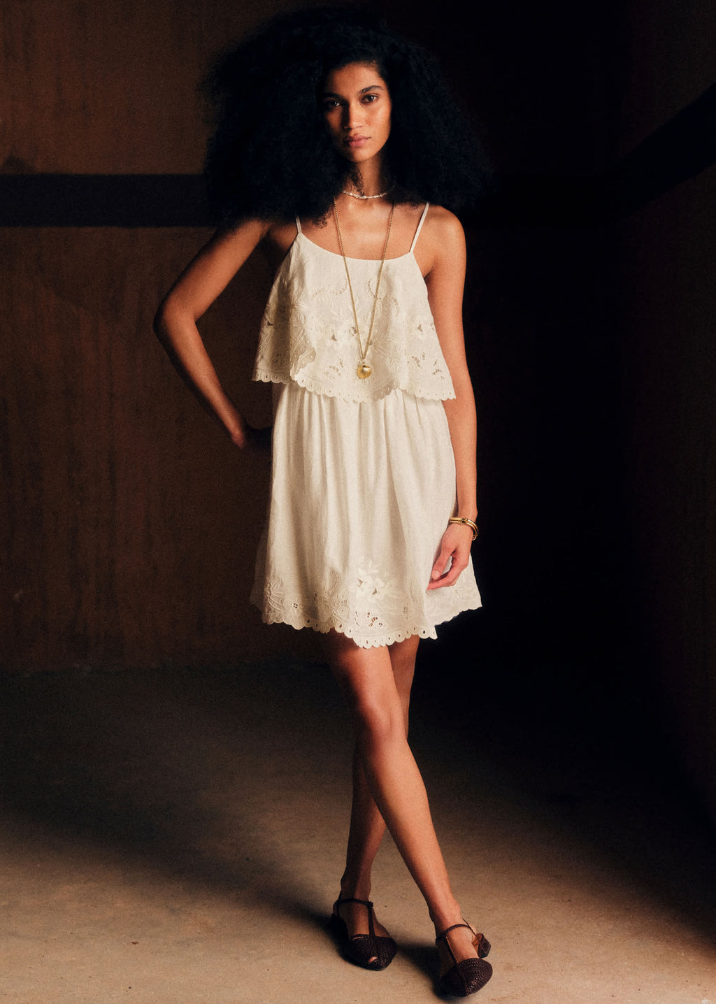 Robe Vytta - Broderie Unie Ecru