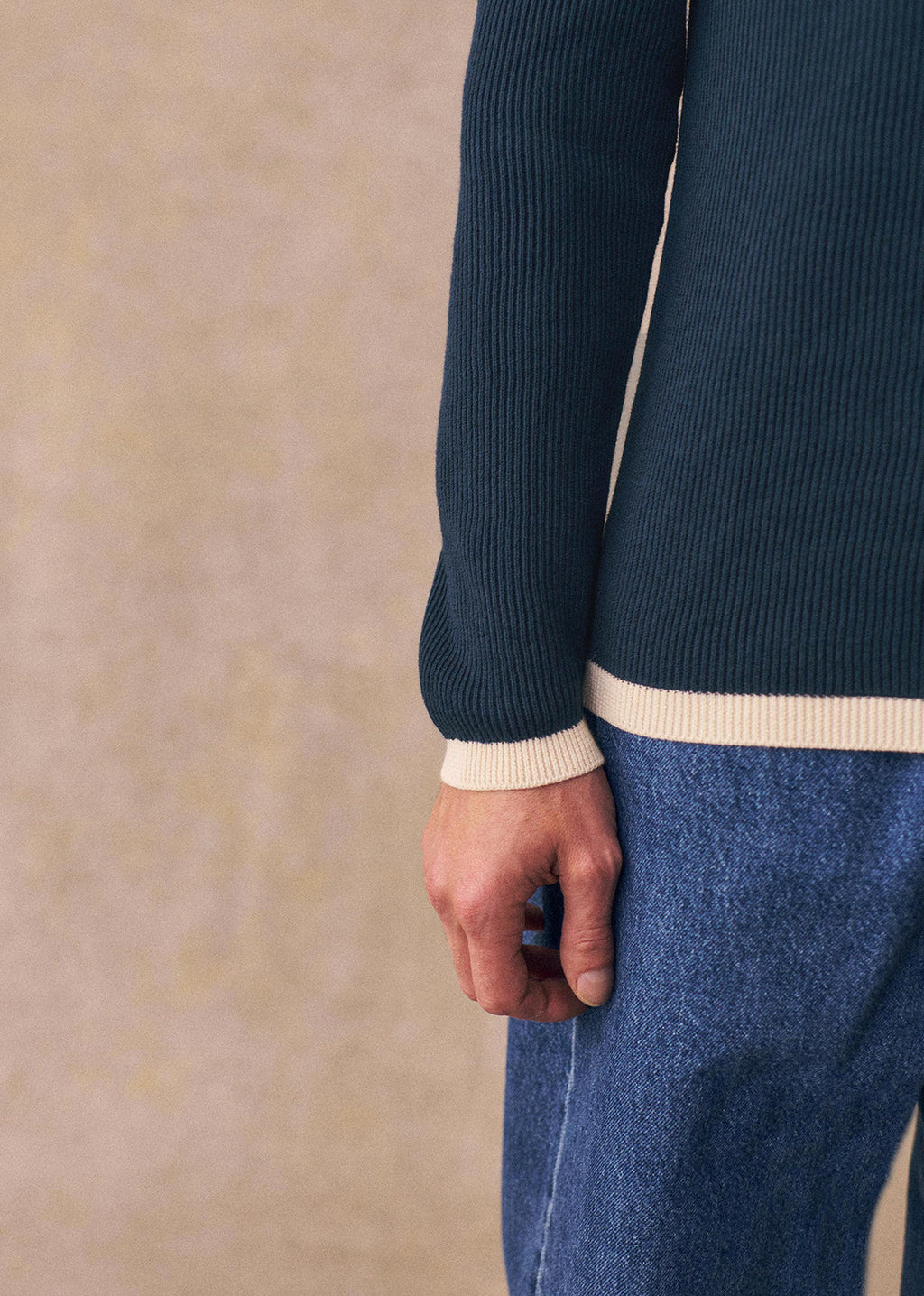 Pull Fenno - Bleu / Ecru