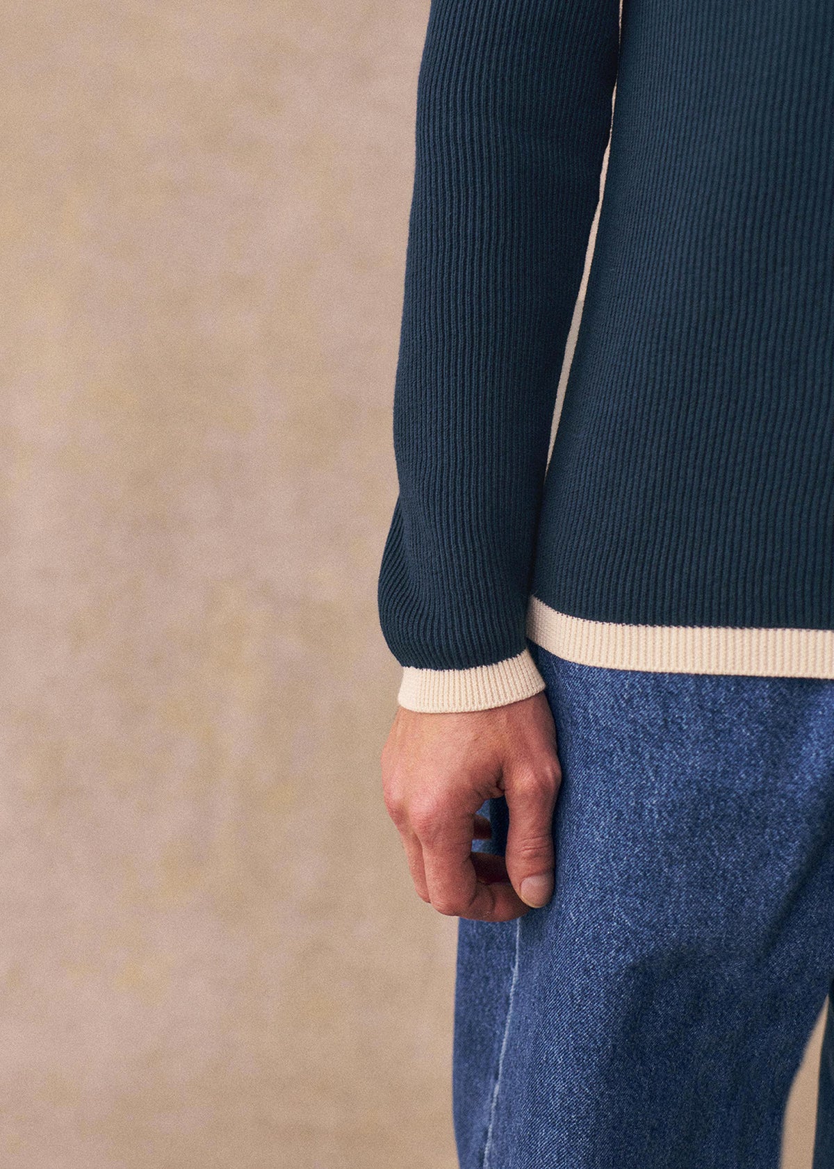 Pull Fenno - Bleu / Ecru
