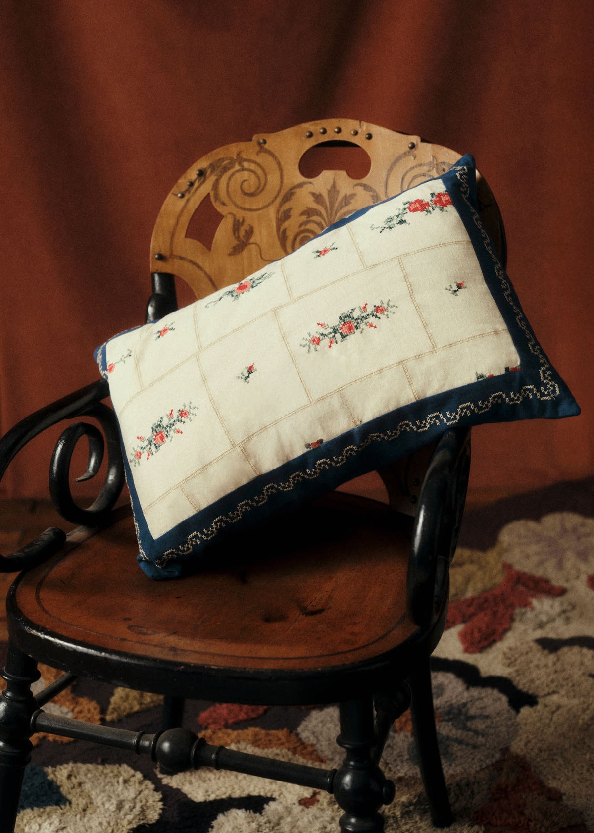 Coussin - Sézane x Baziszt - Patchwork Matelassé