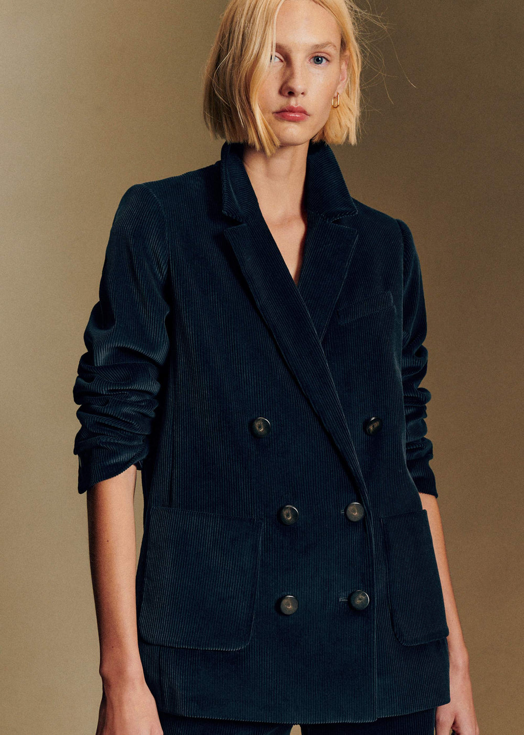 Veste MICHELE - Sézane x Antoinette Poisson - Velours Marine
