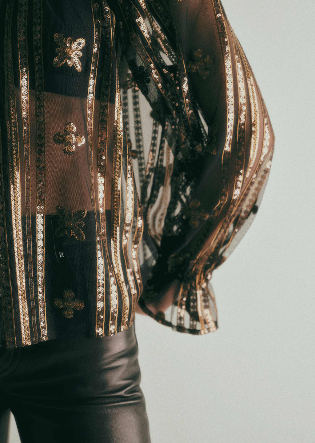 Blouse Sheila - Antique Bronze Fond Noir
