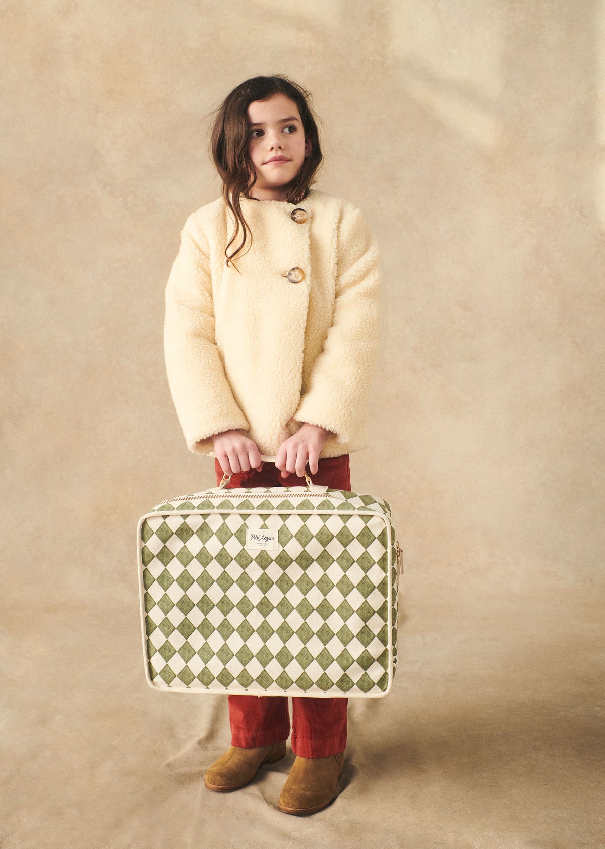 Valisette damier - Imprimé damier vert