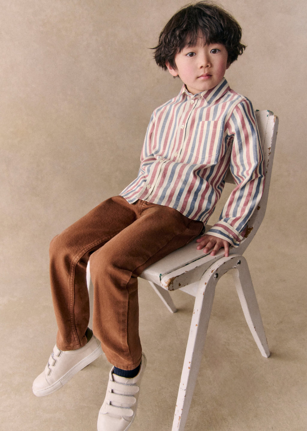 Chemise Tom - Rayures Bleu Blanc Rouge