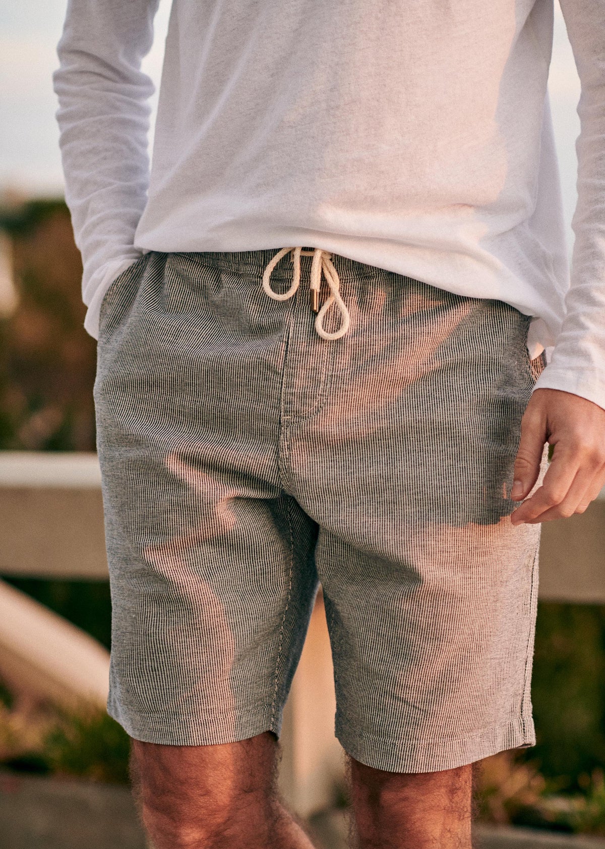 Short Olson - Marine / Ecru