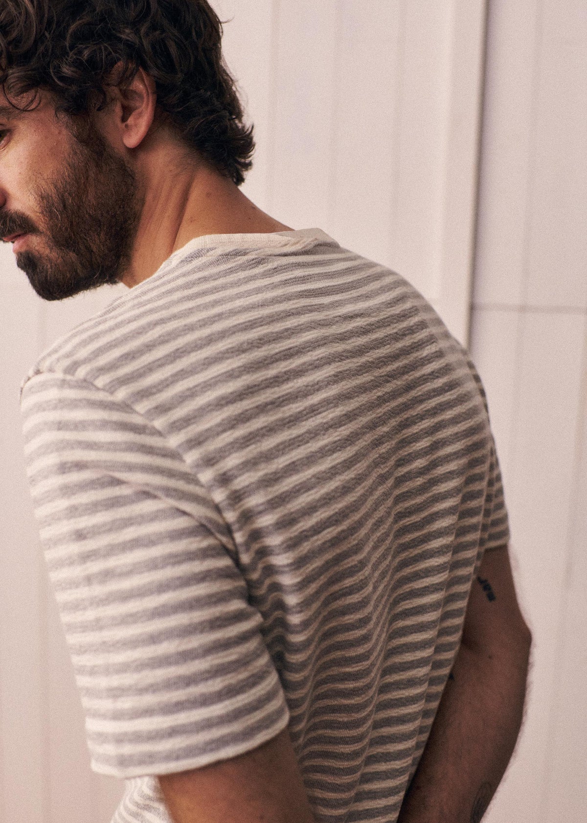 T-Shirt Nilas - Rayures Gris / Écru