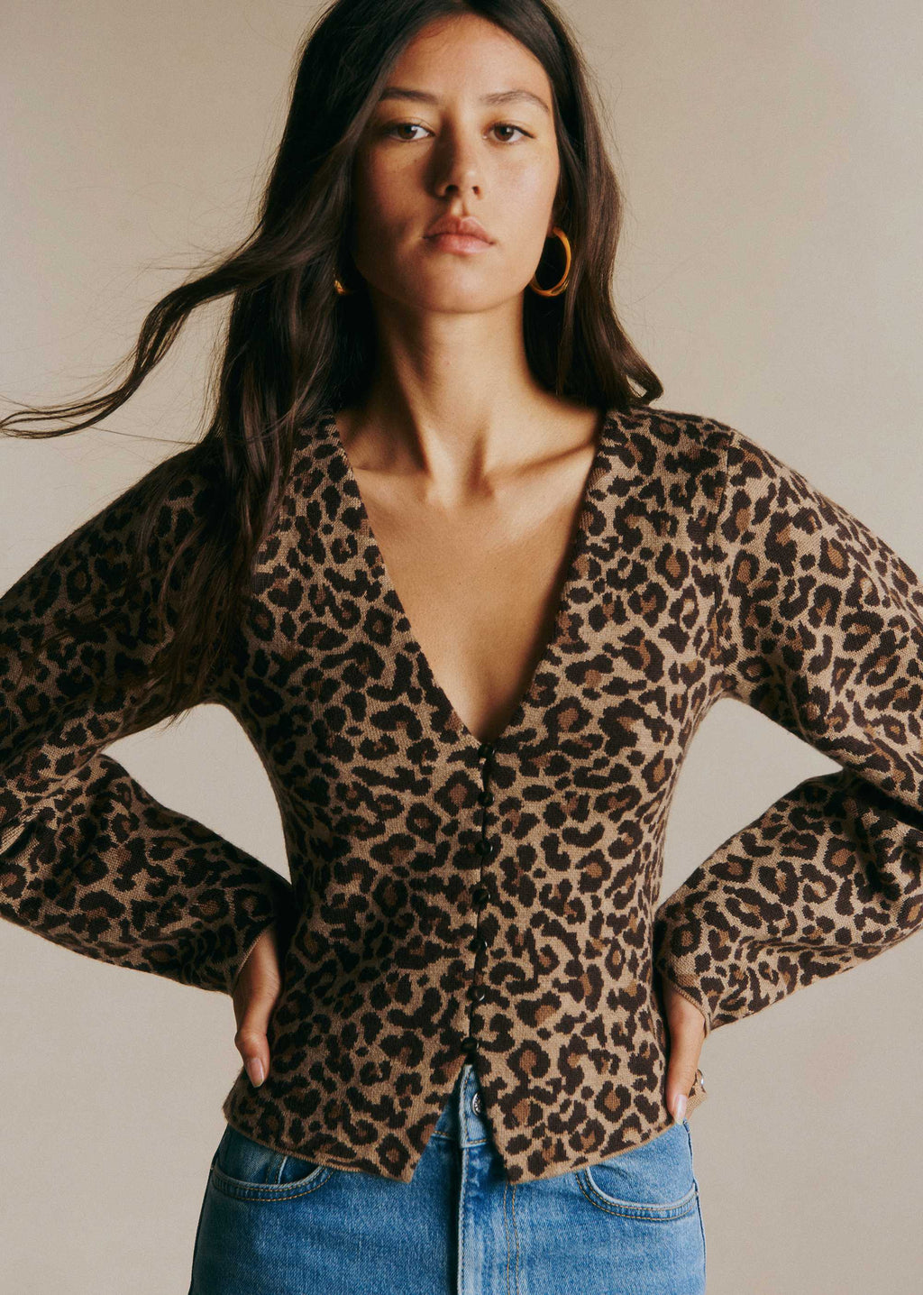 Gilet Anouck - Jacquard Leopard