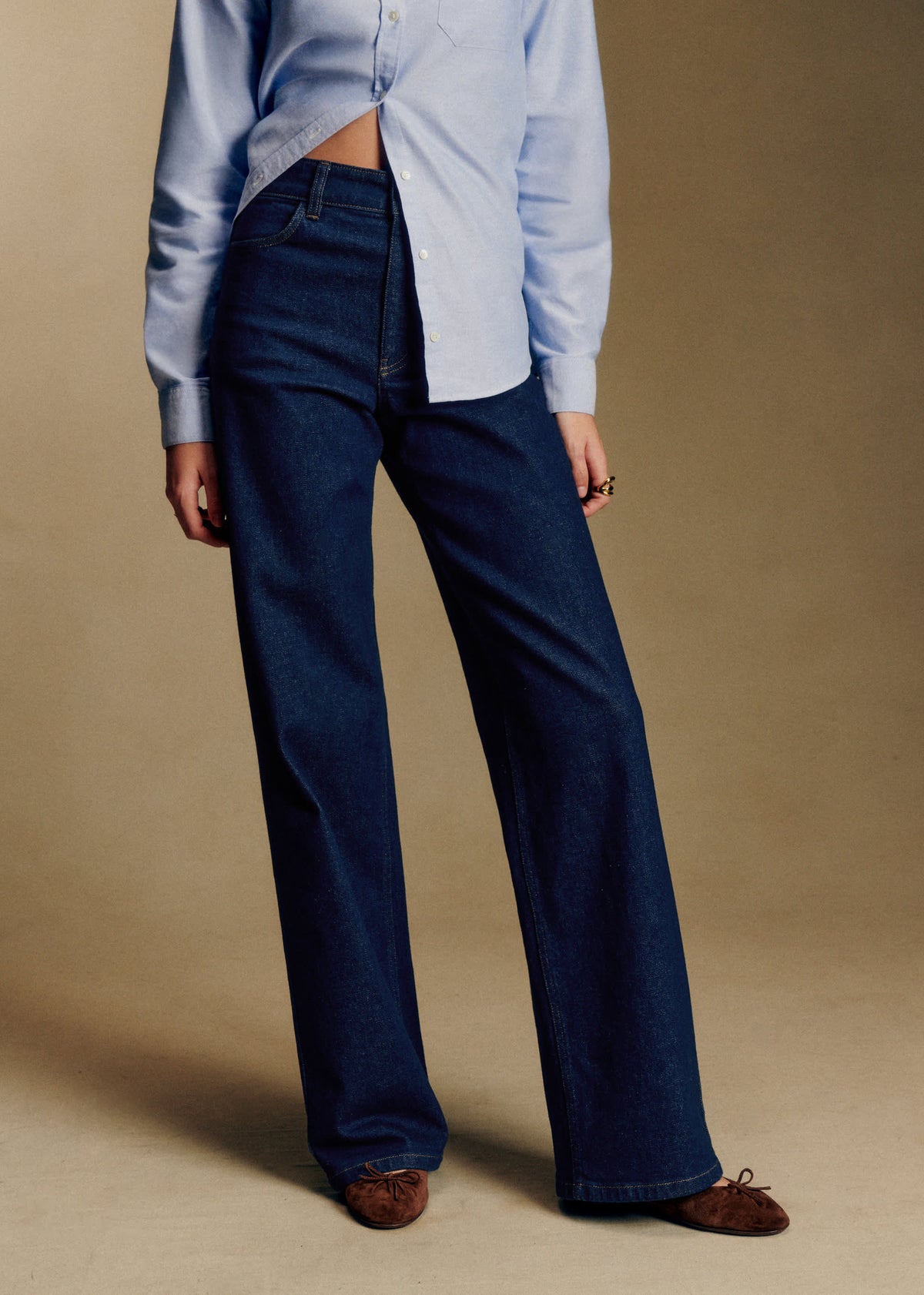 Pantalon Le Wide Leg - Denim Brut