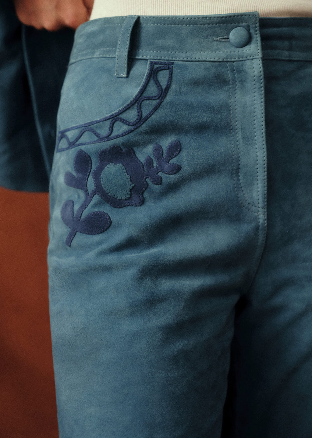 Pantalon Goran - Sézane x Baziszt - Bleu Vintage