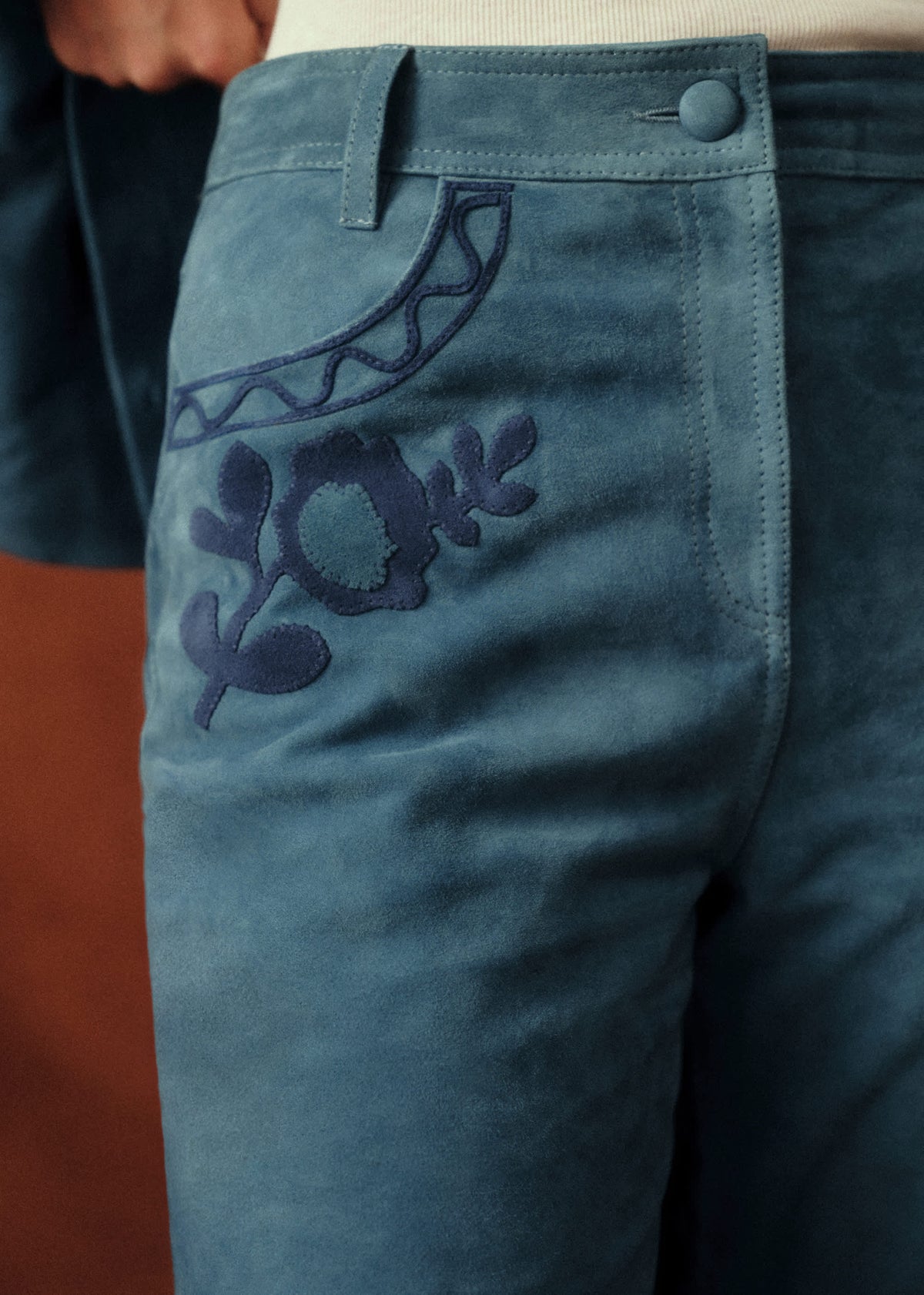 Pantalon Goran - Sézane x Baziszt - Bleu Vintage