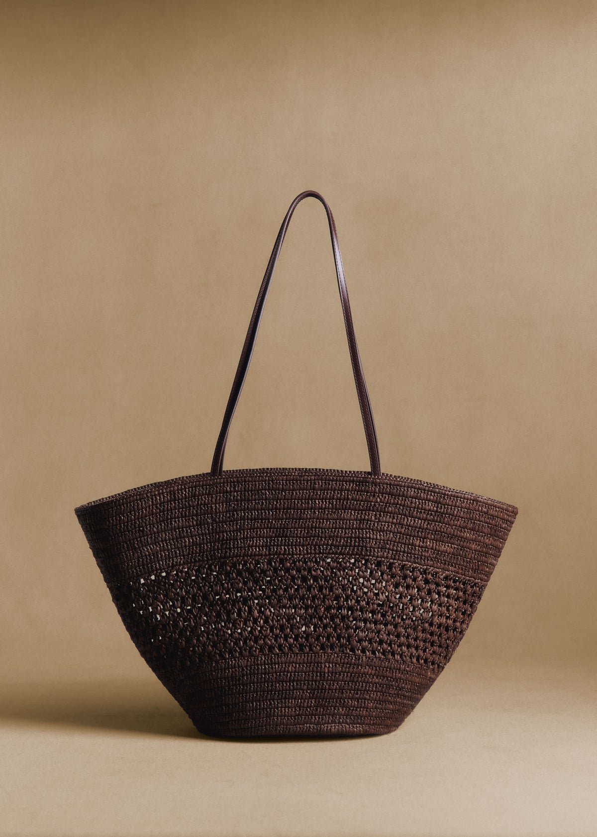 Panier Maia - Raphia Choco Ajouré