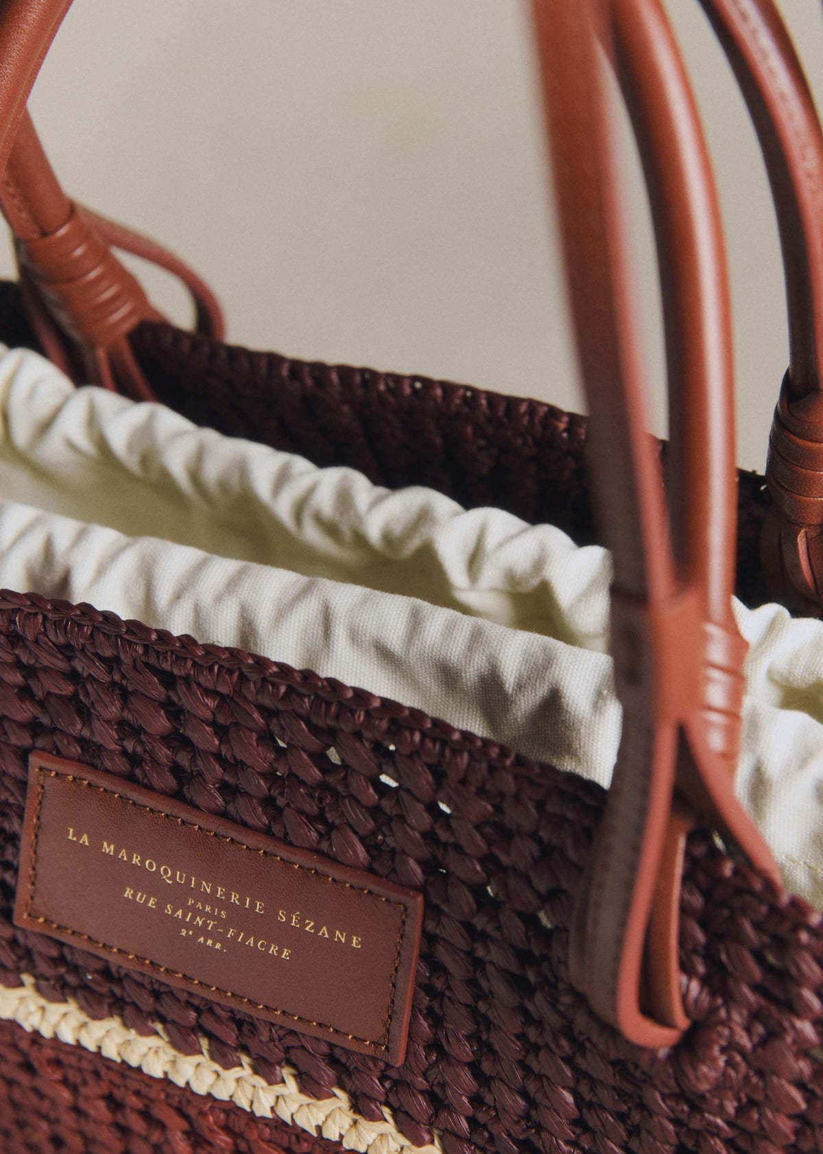 Panier Justine - Raphia Rose Multi