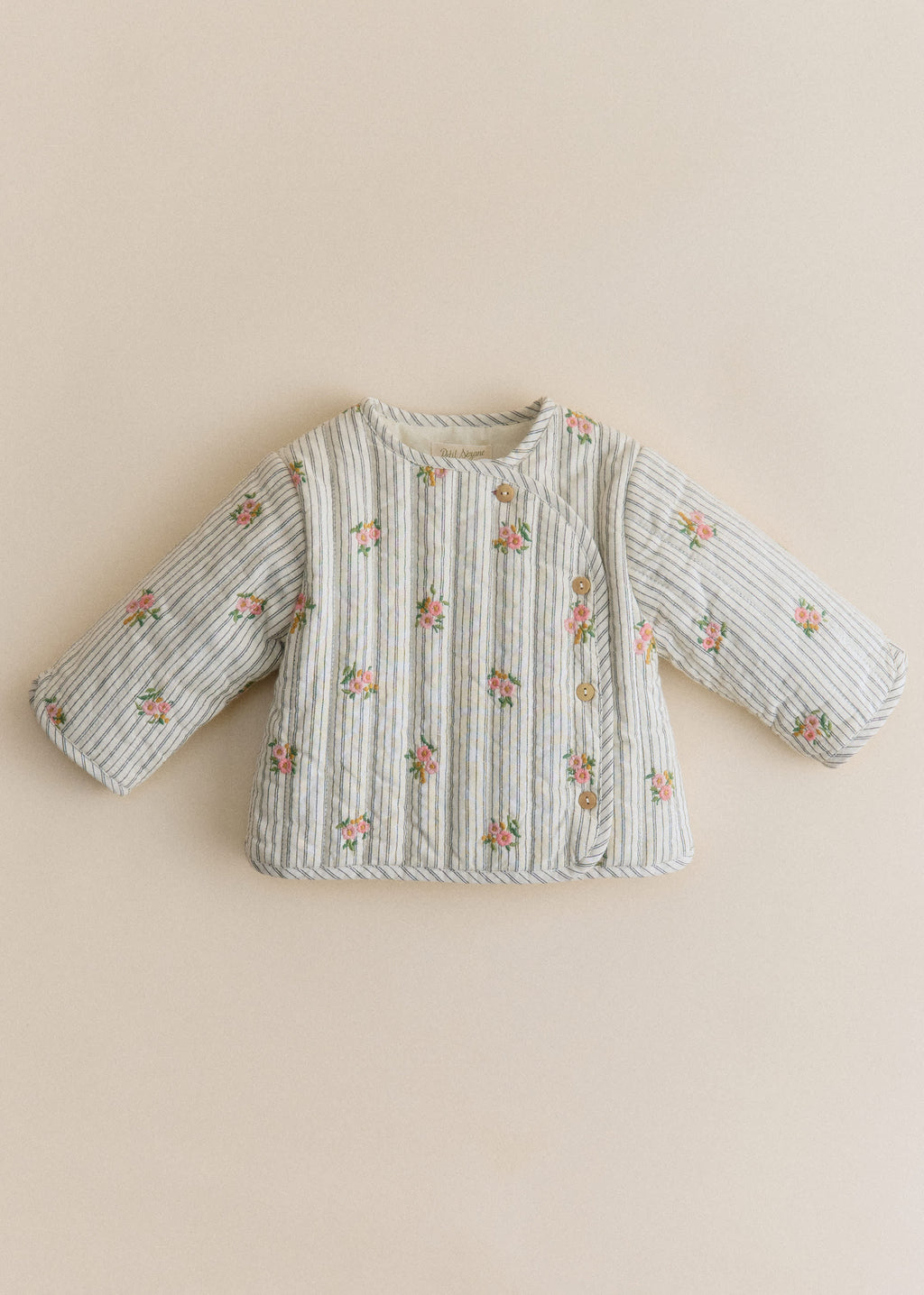 Veste Fanny - Rayures Broderies Fleurs