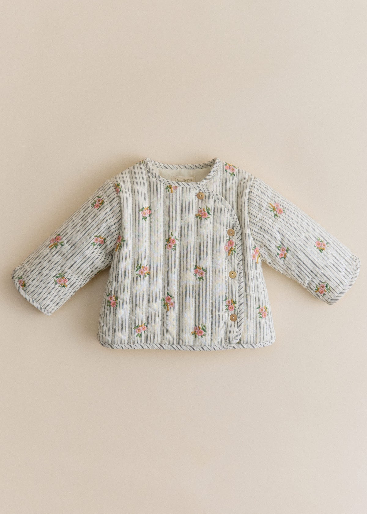 Veste Fanny - Rayures Broderies Fleurs