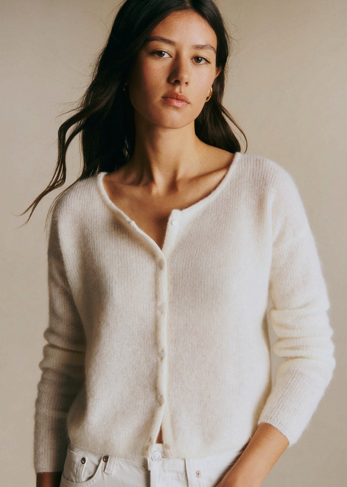 Gilet Gaspard Crop - Écru