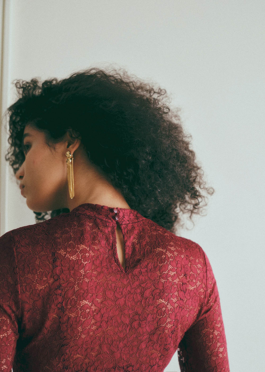 Blouse Taori - Dentelle Grenat
