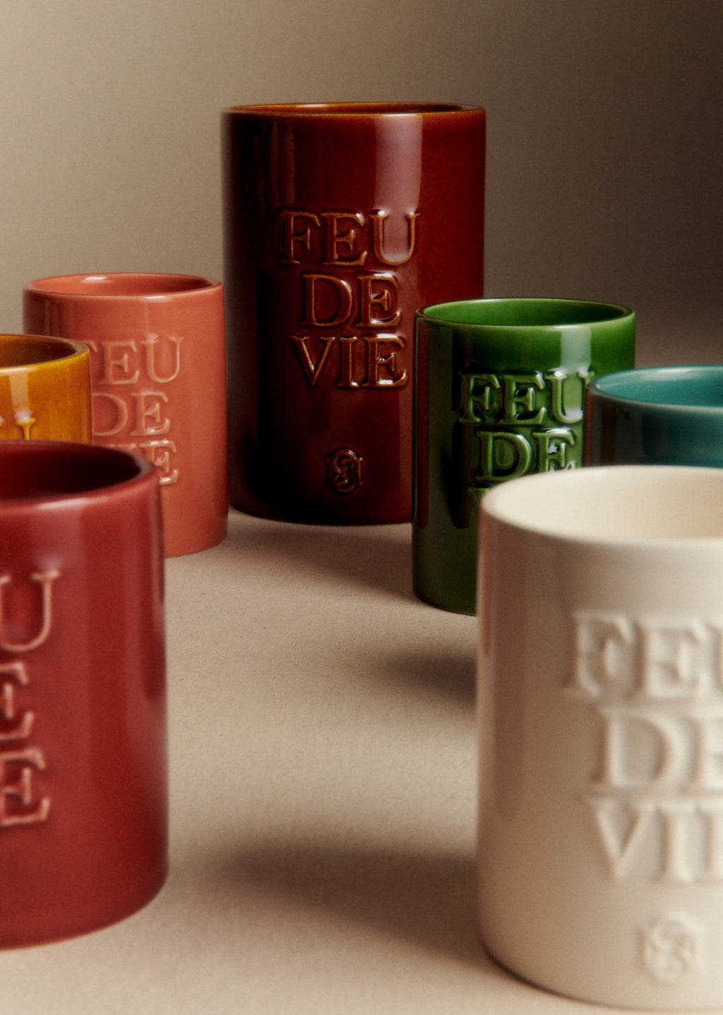 Bougie Feu de vie - Grand modèle - L'ambre - Moka