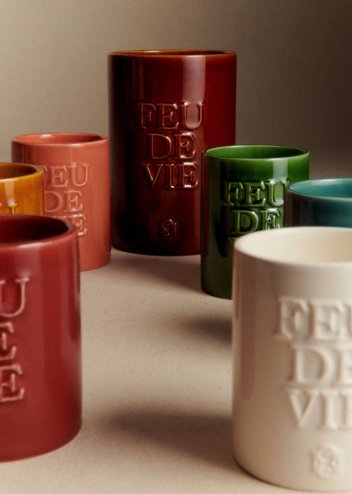 Bougie Feu de vie - Grand modèle - L'ambre - Moka