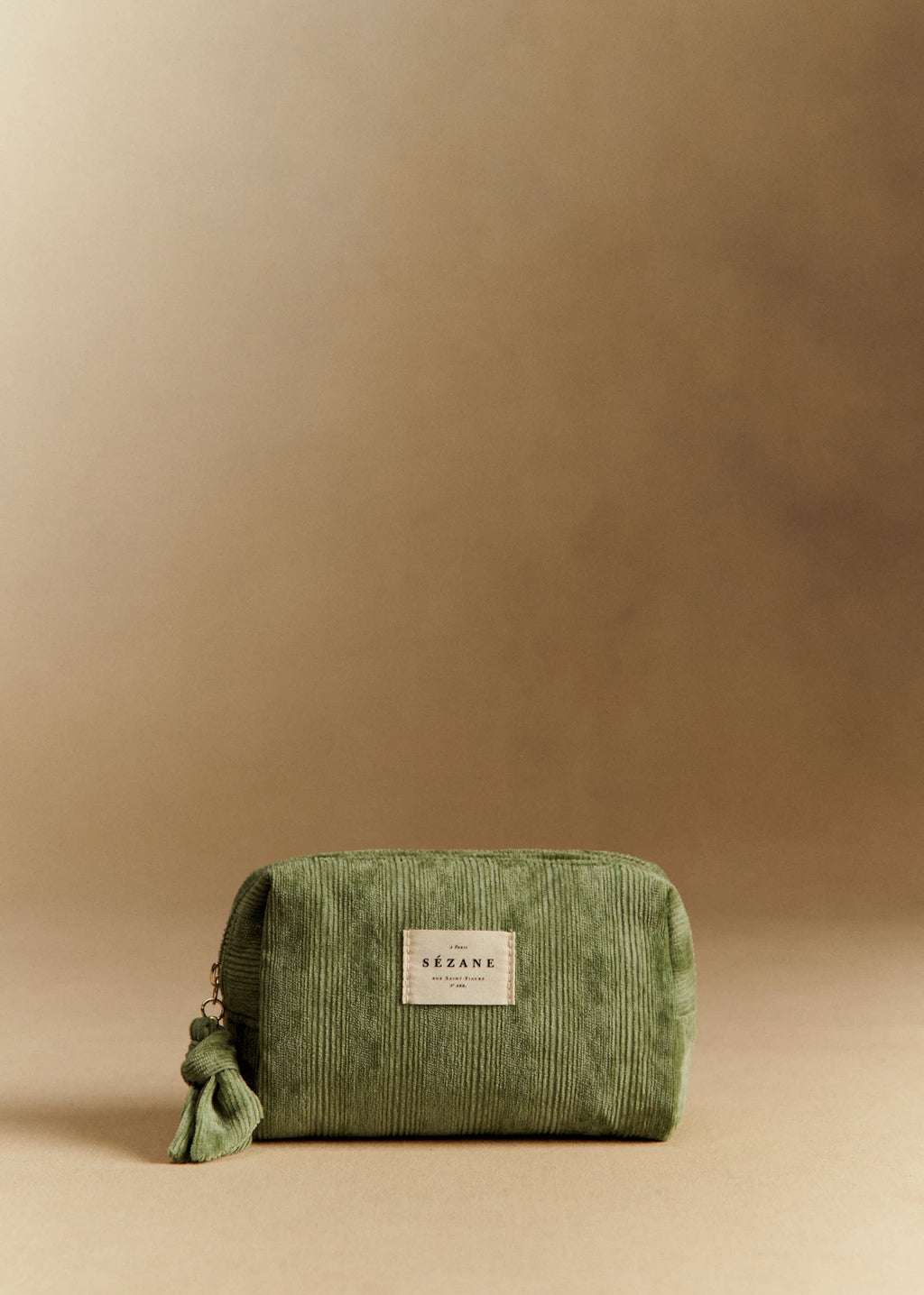 Trousse de beauté velours milleraie - Sauge