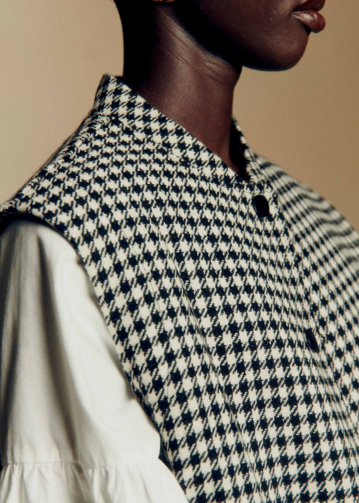 Veste Suzon - Pied de Poule Noir et Blanc