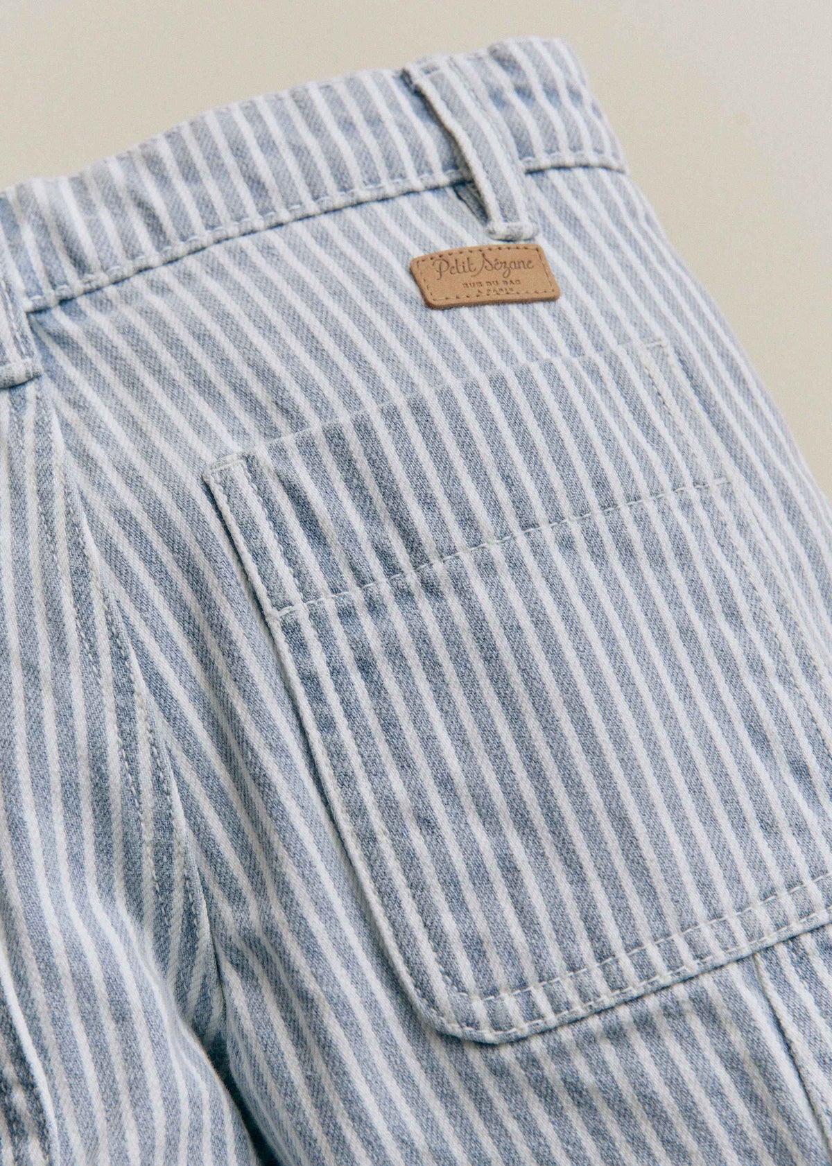 Pantalon Giulio - Denim Rayé Bleu