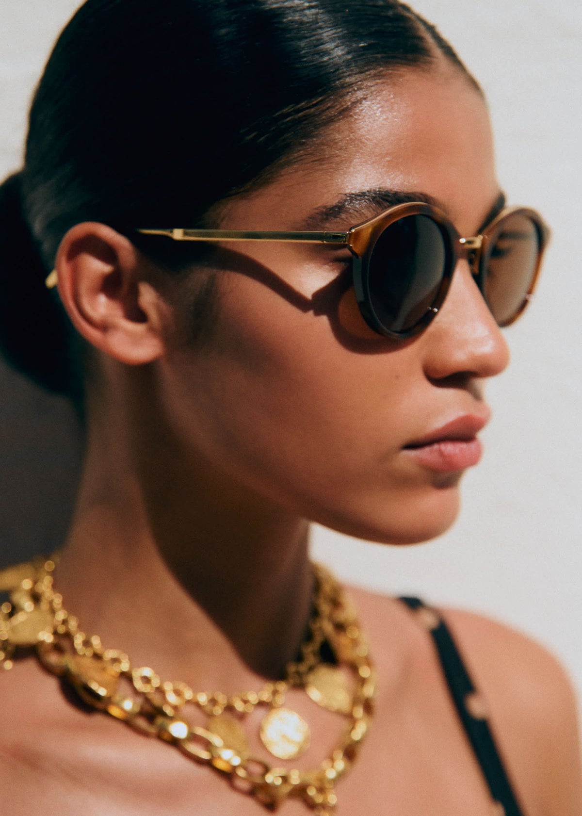 Lunettes de soleil Bonnie - Ecailles et Doré
