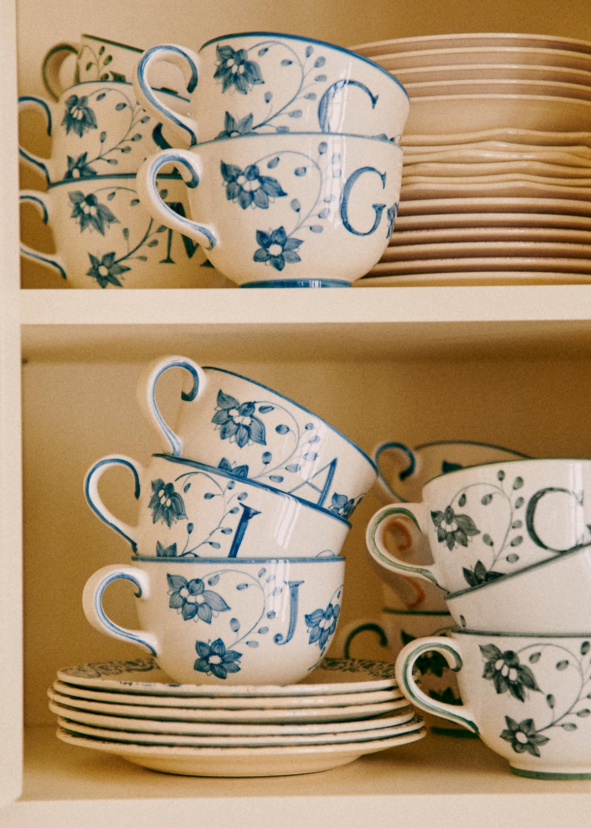 Tasse Poème - Bleu orage - Lettre F