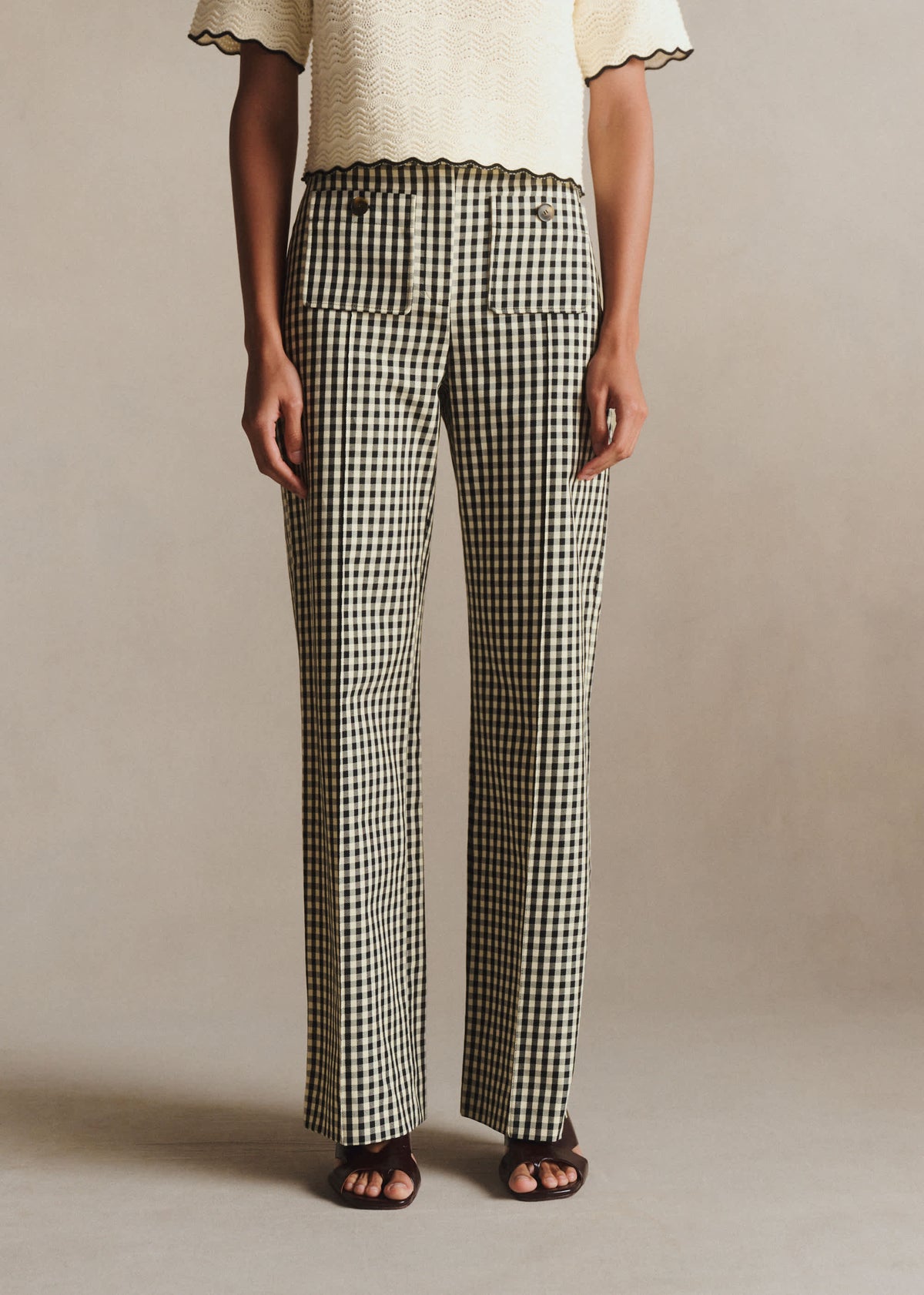 Pantalon Dan - Vichy Noir Blanc