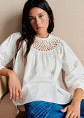 Blouse Sunday - Broderie Placée Fond Ecru