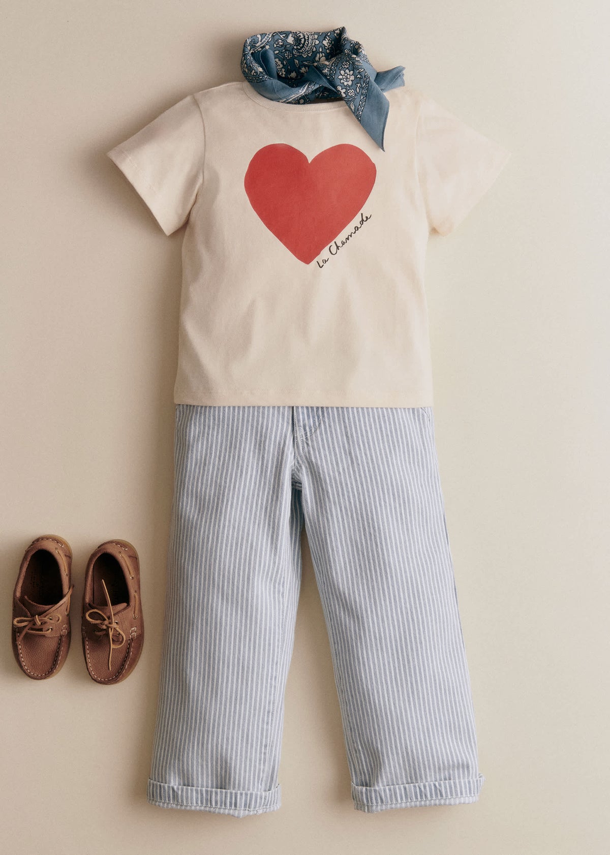T-Shirt La Chamade - Crème / Rouge