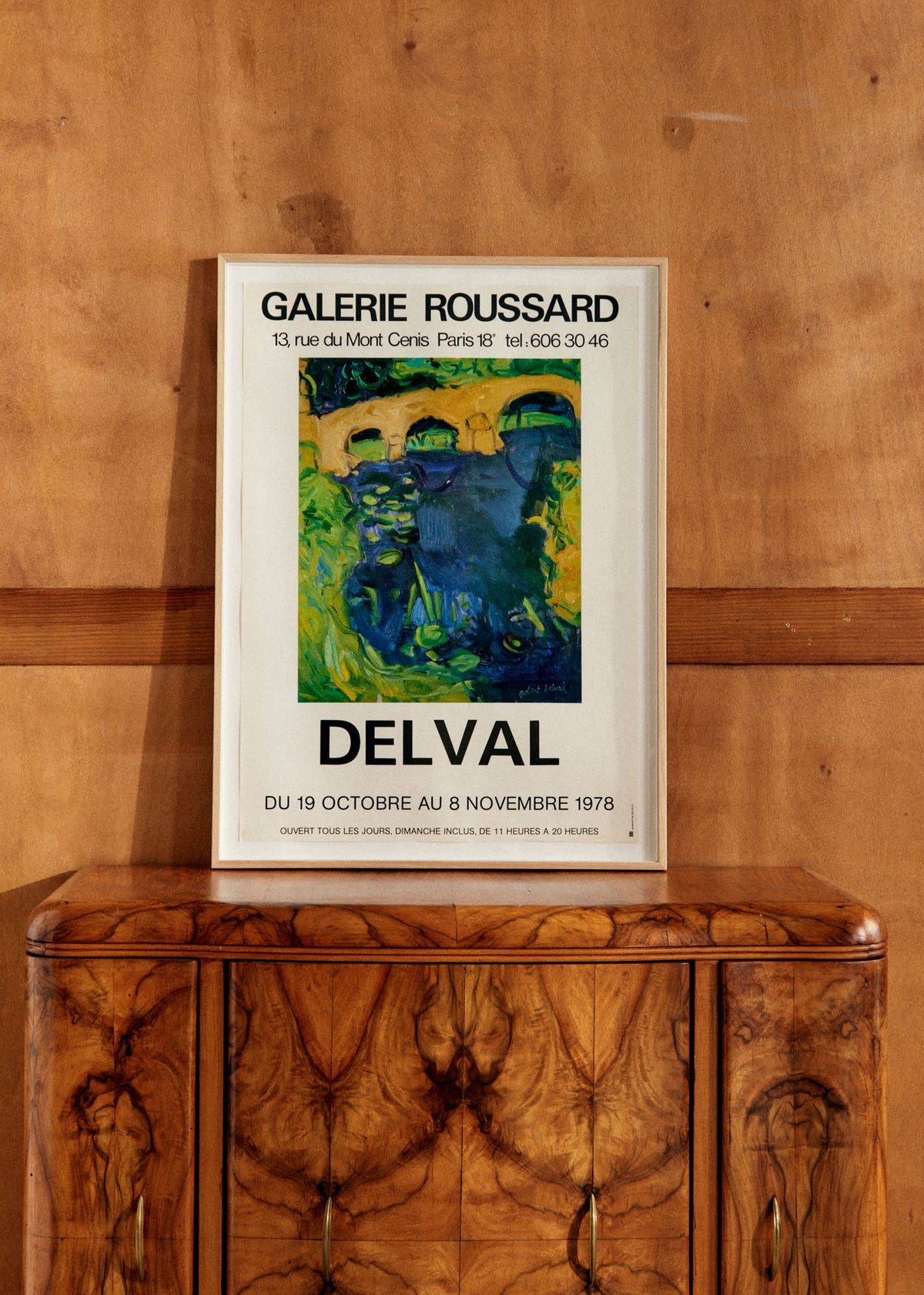 Affiche Galerie Roussard, Delval, 1978 - 55 x 75 cm