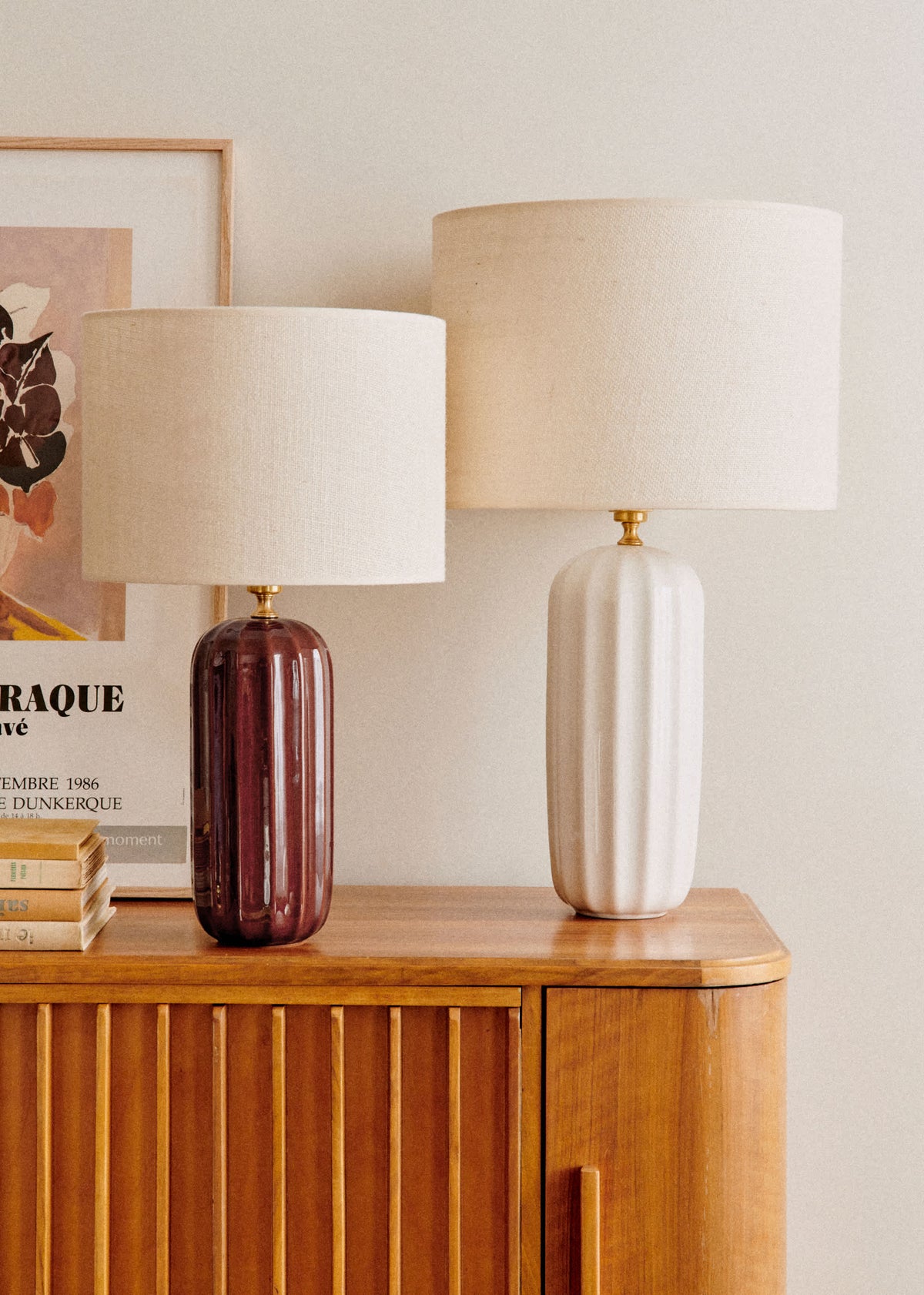 Lampe Traviata - Moka - Abat-jour Dolce - Jute Écru