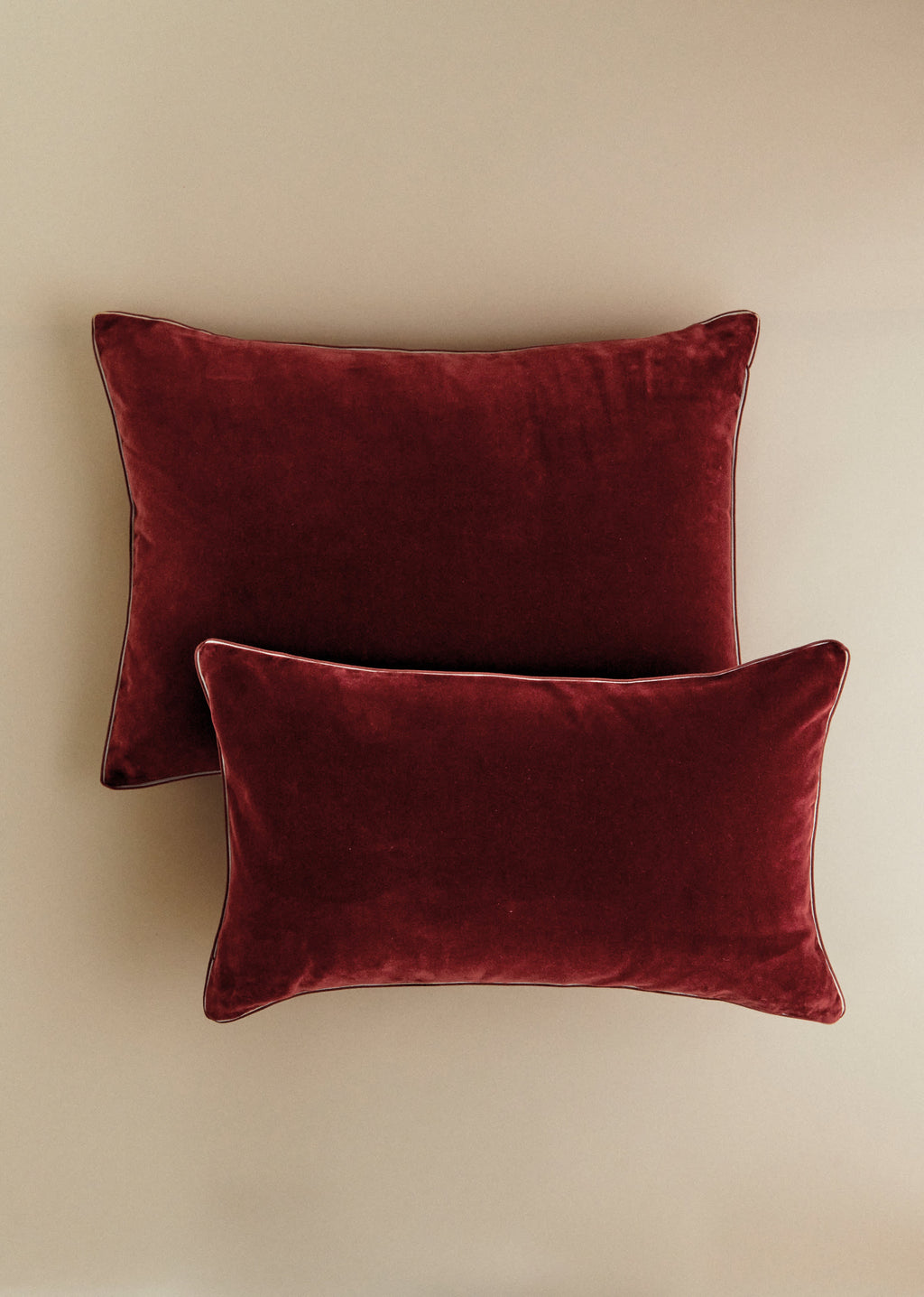 Coussin Velours Édition - Grand modèle - Terre de sienne