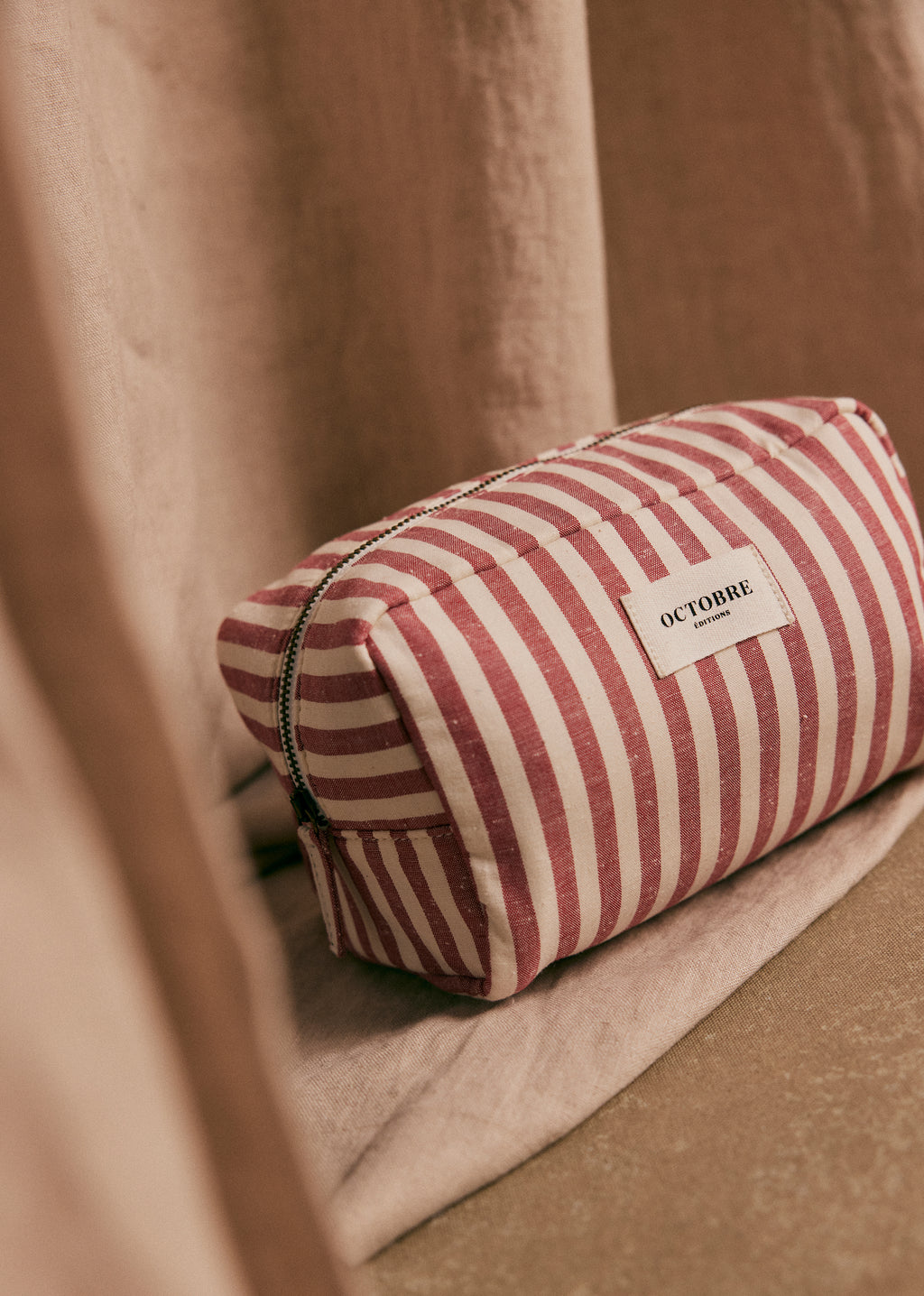 Trousse de toilette Twyman - Rouge / Écru