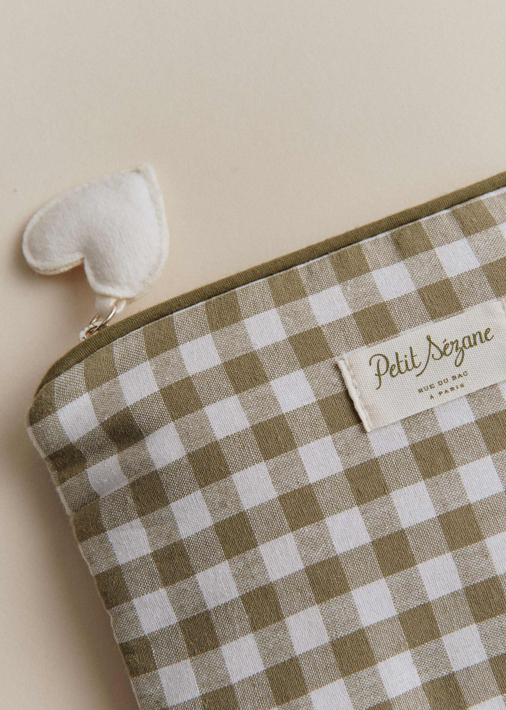 Pochette plate - Vichy Vert