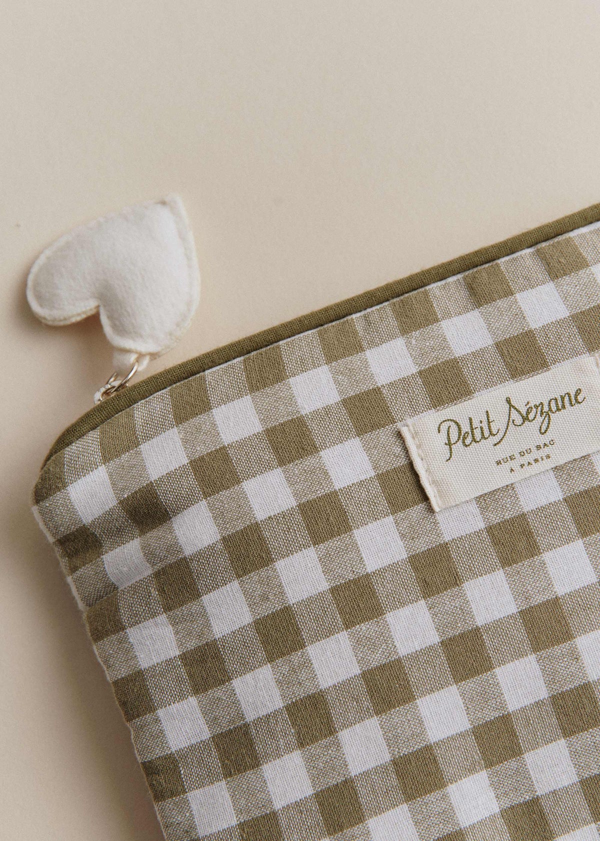 Pochette plate - Vichy Vert