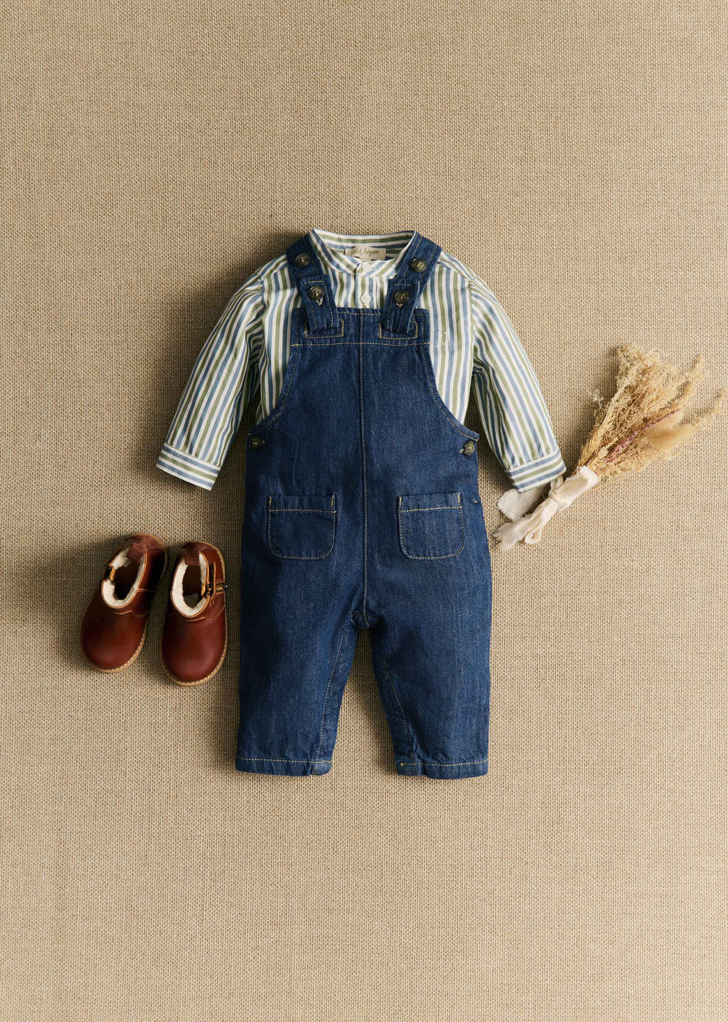 Chemise Benny - Rayure Kaki / Bleu