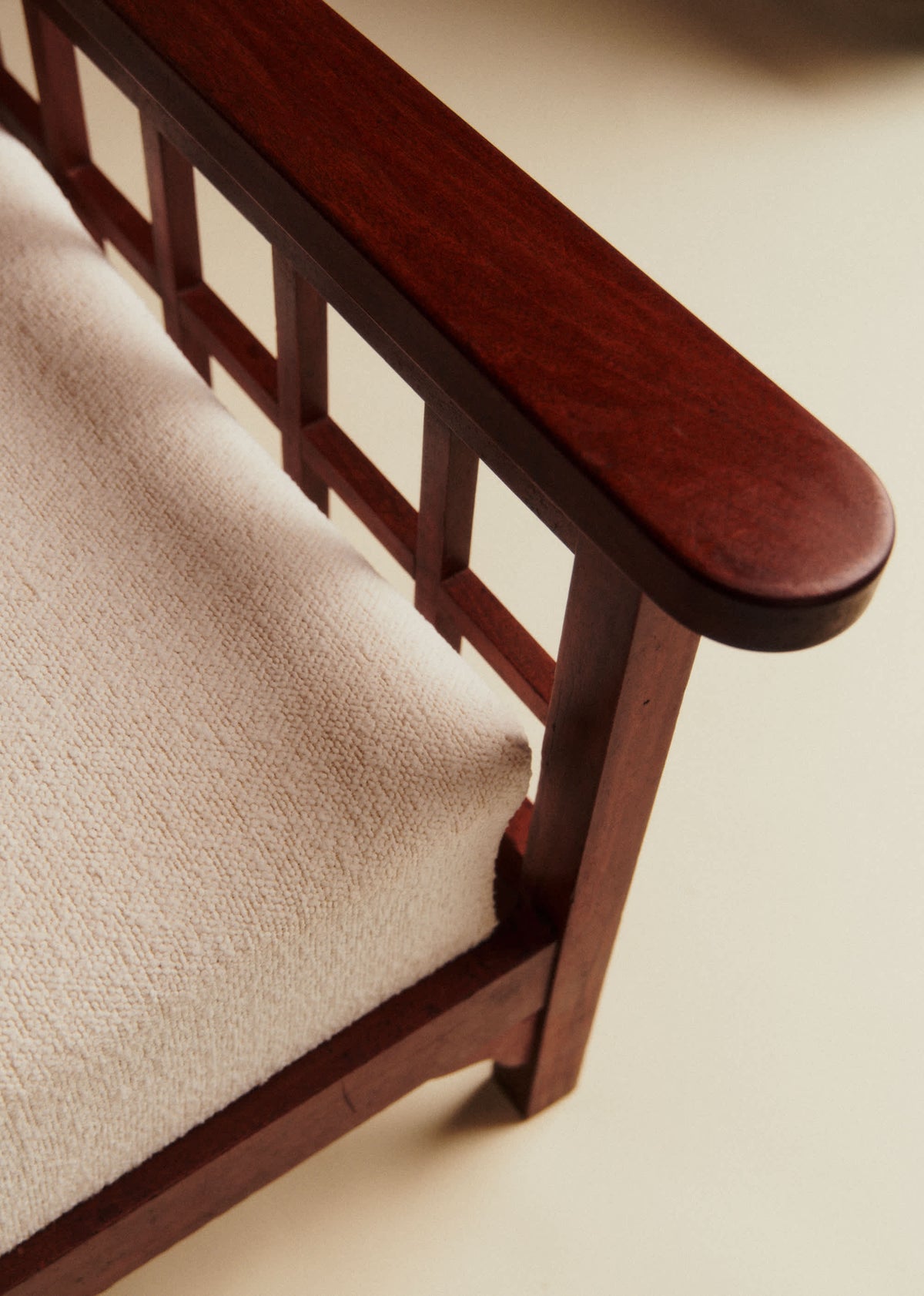 Fauteuil dossier inclinable vintage acajou - Acajou