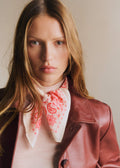 Foulard Gaston - Imprimé Bandana Écru Rose