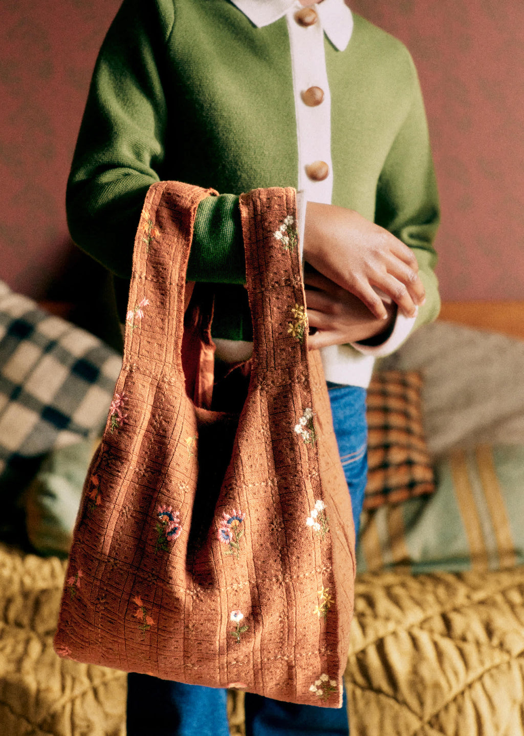 Sac supermarché - Broderie Herbier