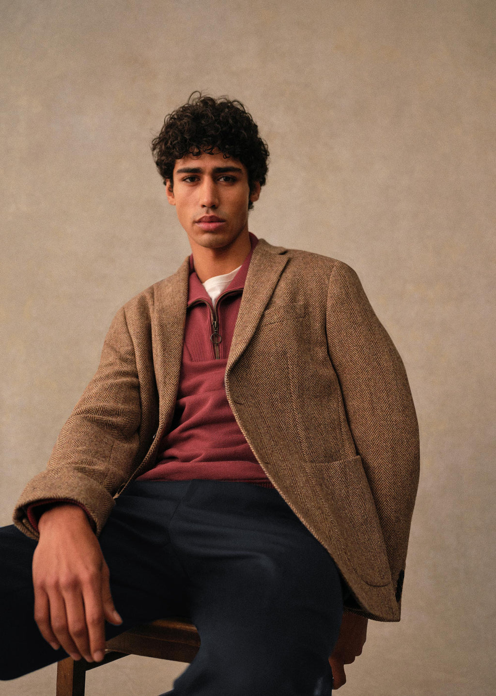 Veste Riddle - Chevrons Camel