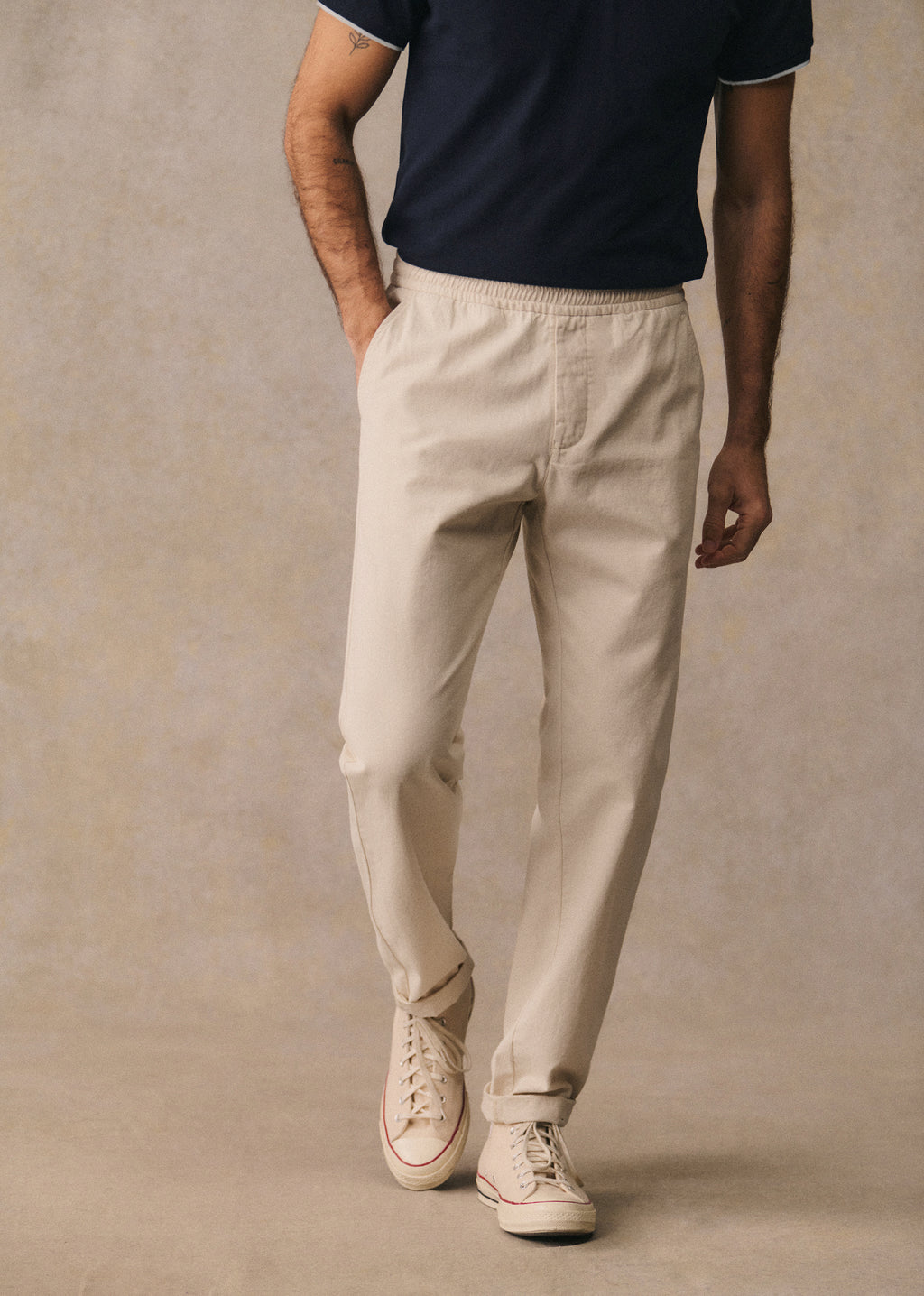 Pantalon Danny Coton Lin - Naturel