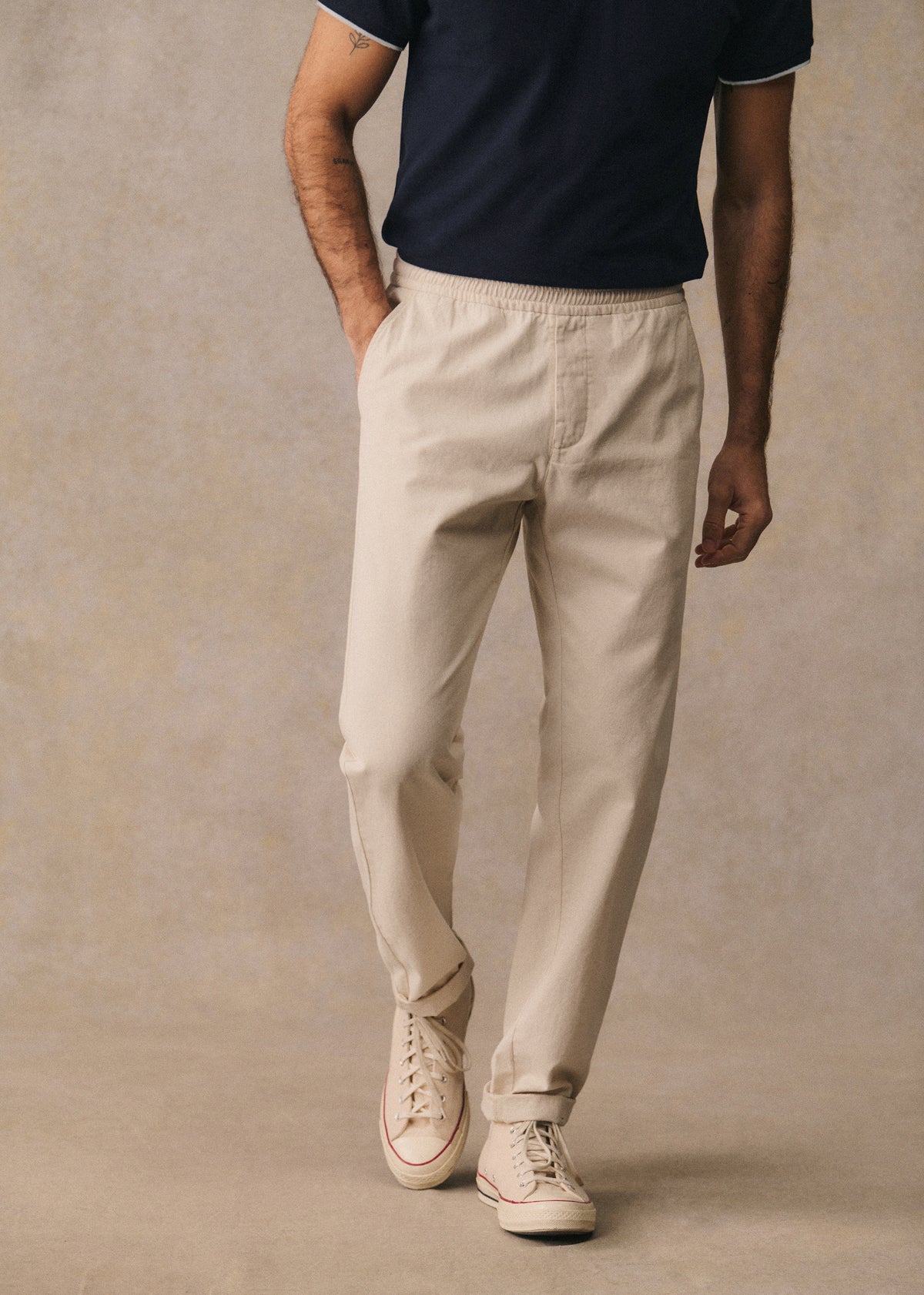Pantalon Danny Coton Lin - Naturel