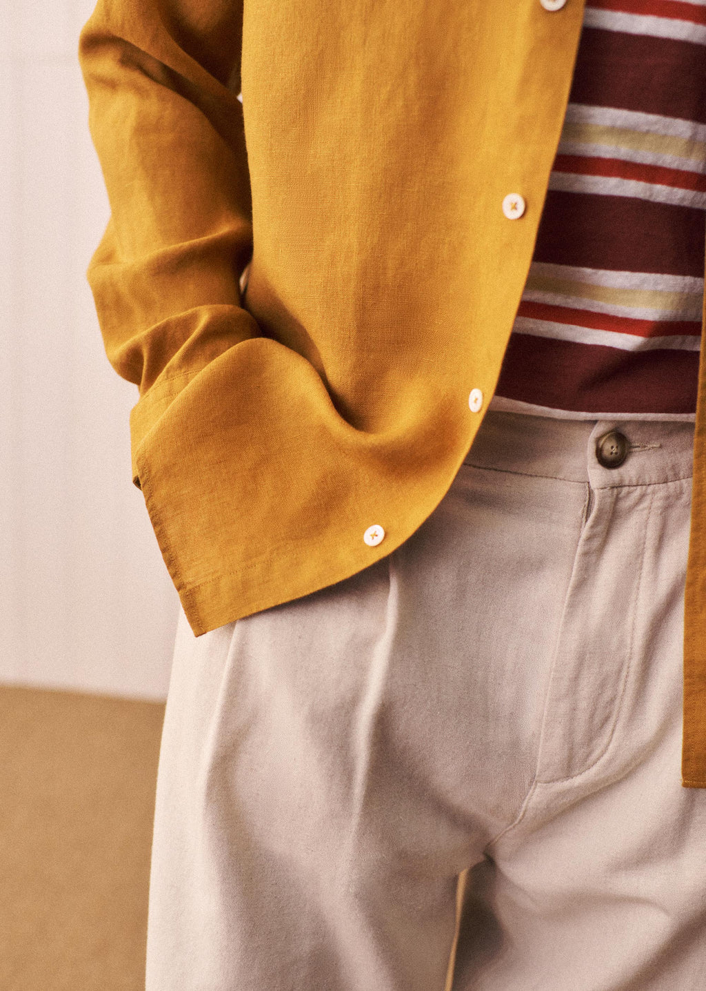 Chemise Charlie Lin - Ocre