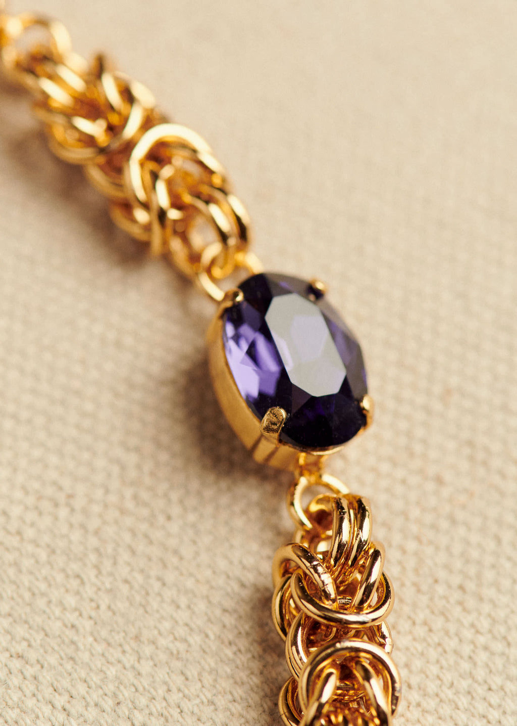 Collier Junie - Violet Doré