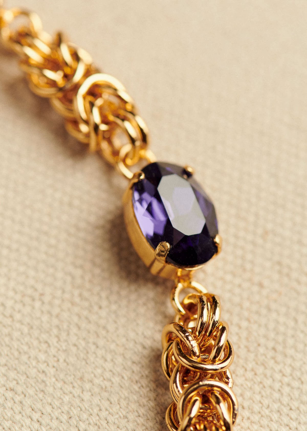 Collier Junie - Violet Doré