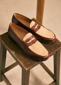 Mocassins Elvis - Chocolat / Raphia
